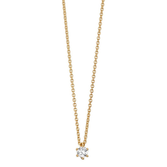 Collier 750/18K guld Diamant 0.15 ct, w-si 40-42 cm