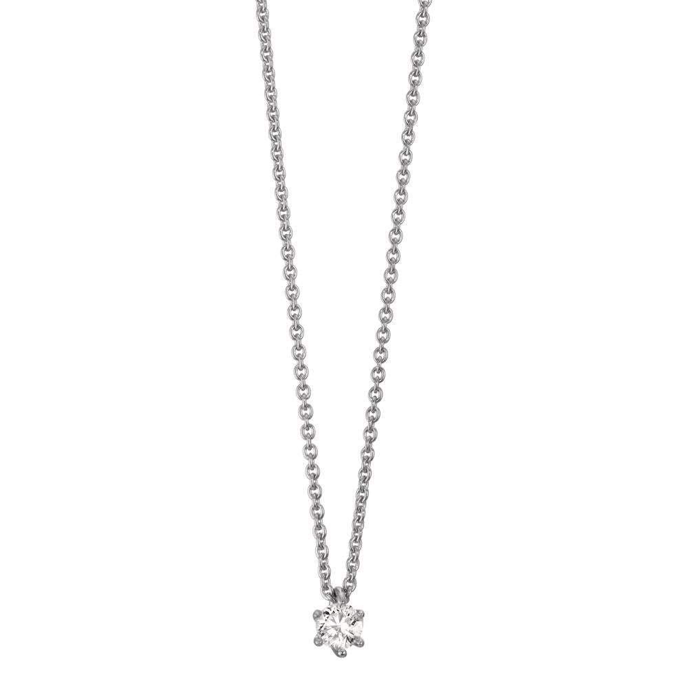 Collier 750/18K hvidguld Diamant 0.15 ct, w-si 40-42 cm