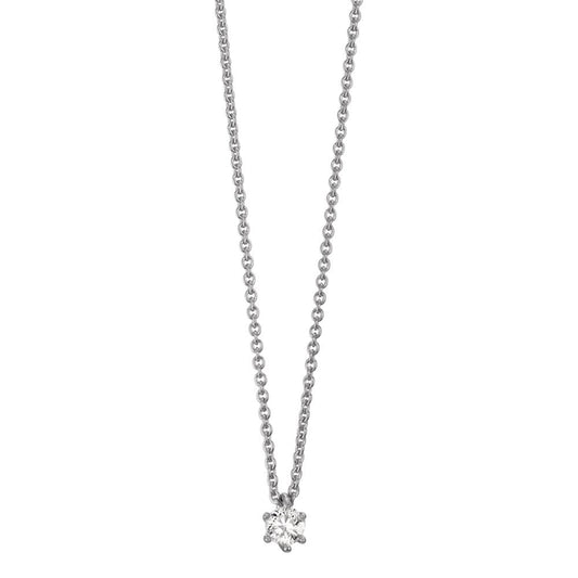 Collier 750/18K hvidguld Diamant 0.15 ct, w-si 40-42 cm