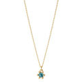Collier 585/14K guld London Blue Topaz 0.13 ct 39-42 cm