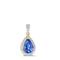 Vedhæng 750/18K guld Tanzanit 1.01 ct, Diamant 0.12 ct, w-si
