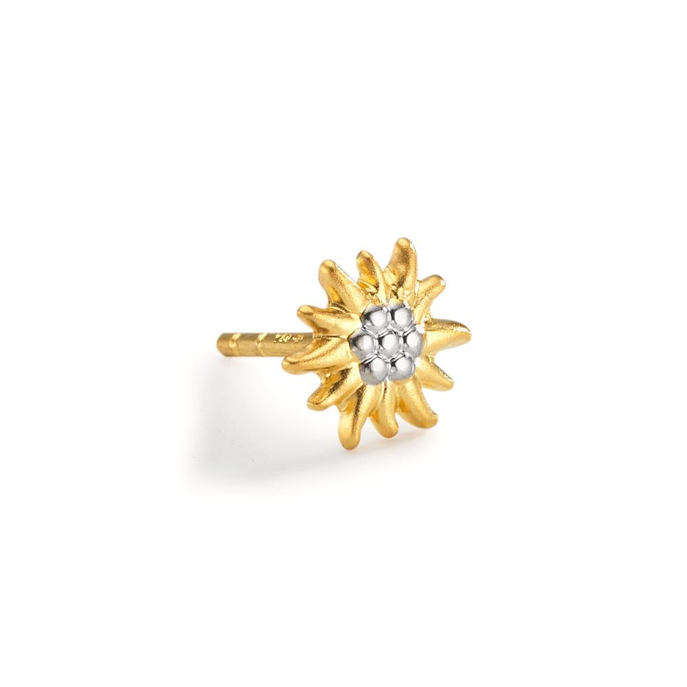 Ørestik 1 stk 750/18K guld tofarvet Edelweiss Ø7 mm