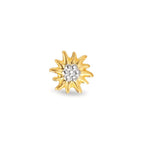 Ørestik 1 stk 750/18K guld tofarvet Edelweiss Ø7 mm