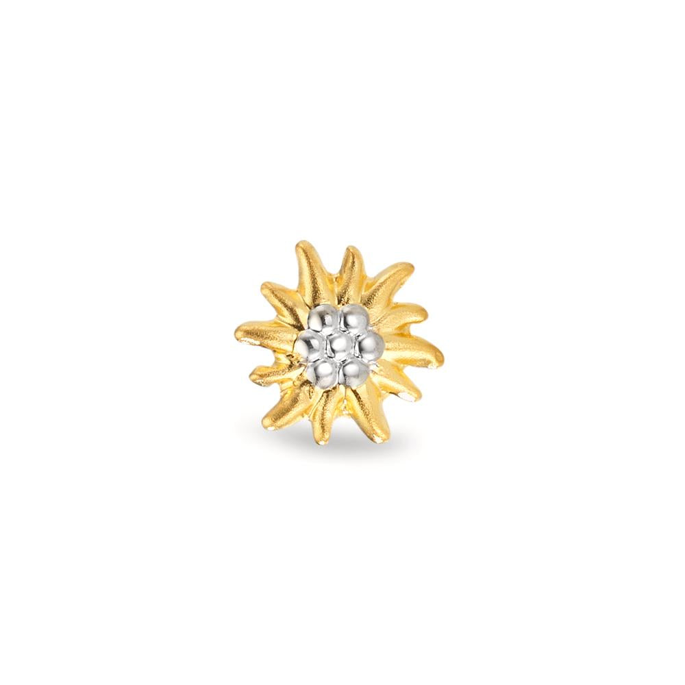 Ørestik 1 stk 750/18K guld tofarvet Edelweiss Ø7 mm