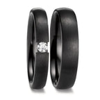 Partnerringe Zirkonium Diamant 0.09 ct, w-si