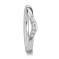 Partnerringe 750/18K hvidguld Diamant 0.045 ct, 5 Sten , tw-vsi