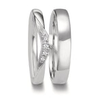 Partnerringe 750/18K hvidguld