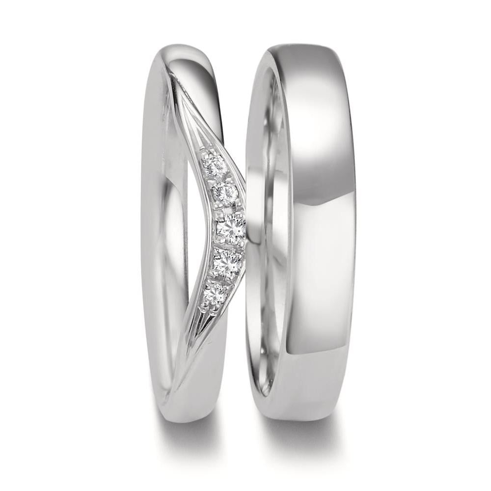 Partnerringe 750/18K hvidguld