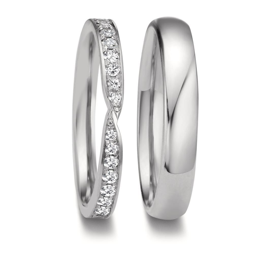 Partnerringe 750/18K hvidguld