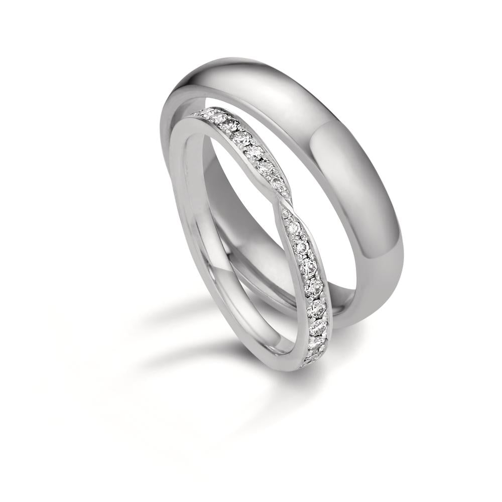 Partnerringe 750/18K hvidguld