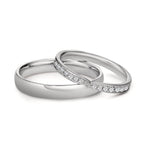 Partnerringe 750/18K hvidguld
