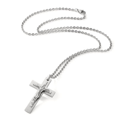 Collier Rustfrit stål Kryds 50 cm