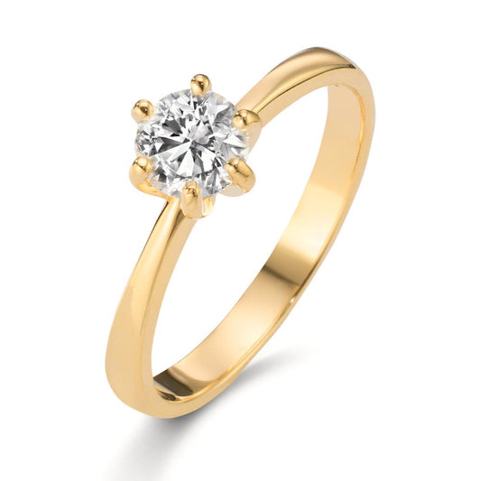 Solitaire ring 750/18K guld Diamond Lab dyrket 0.40 ct, w-si