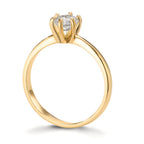 Solitaire ring 750/18K guld Diamond Lab dyrket 0.40 ct, w-si