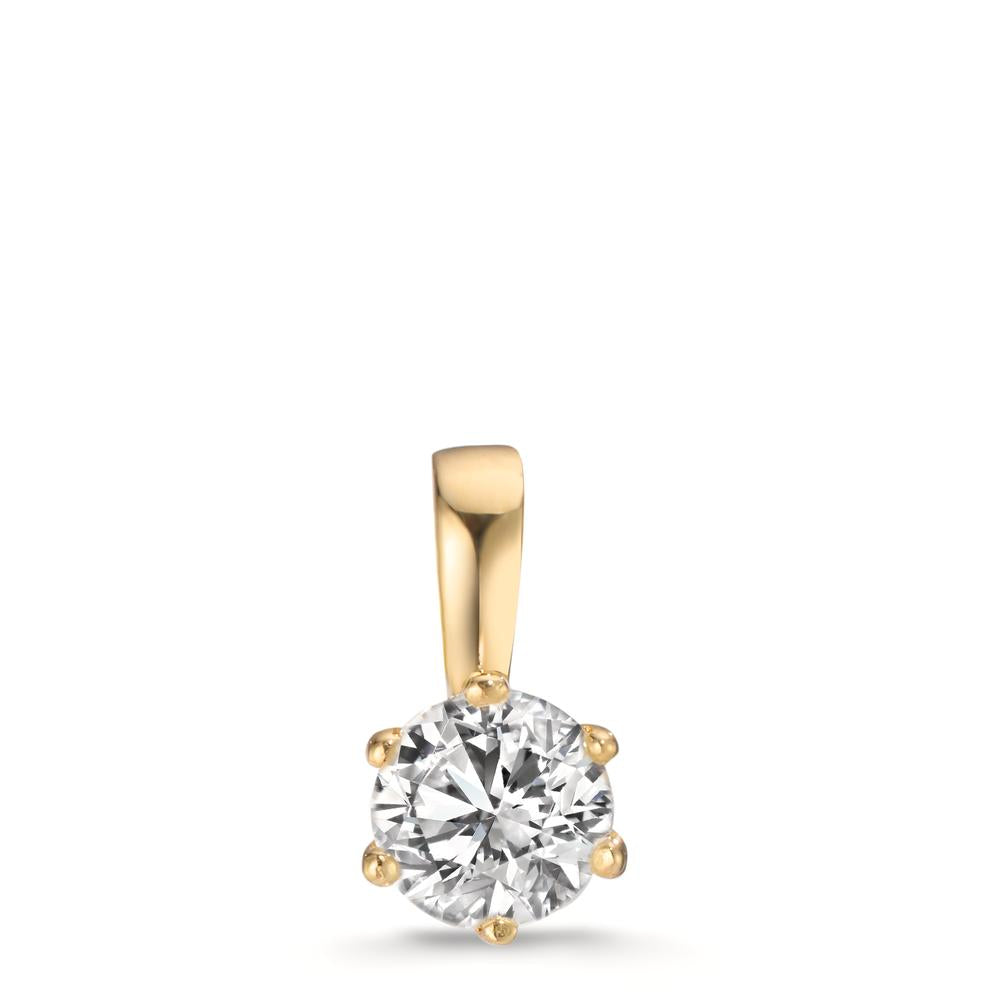 Vedhæng 750/18K guld Diamond Lab dyrket 1 ct, w-si Ø6.5 mm