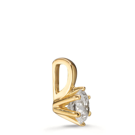 Vedhæng 750/18K guld Diamond Lab dyrket 1 ct, w-si Ø6.5 mm