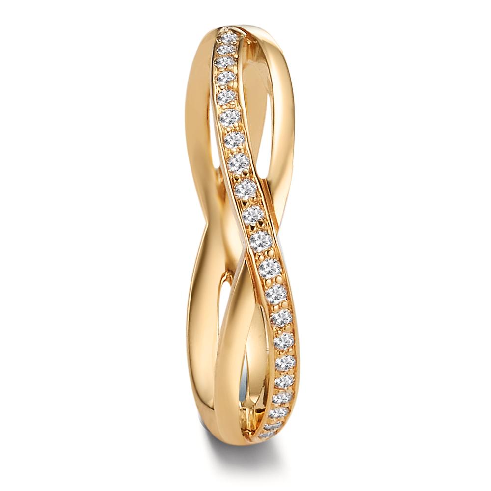 Partnerringe 750/18K guld Diamant 0.095 ct, 19 Sten , w-vsi