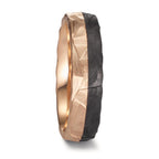 Partnerringe 585/14K roseguld, Kulstof