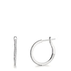 Click kreoler 750/18K hvidguld Diamant 0.185 ct, 50 Sten , w-si