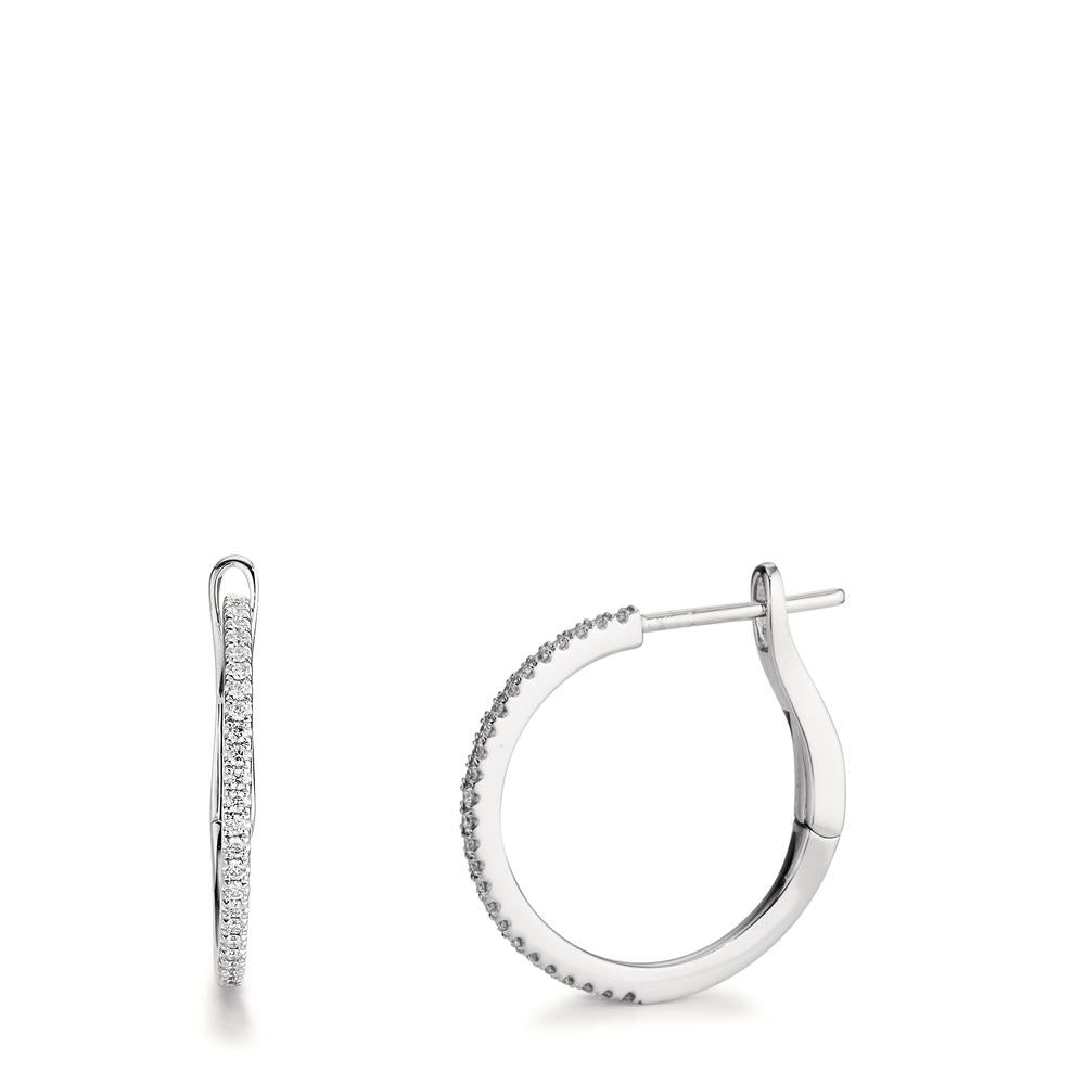 Click kreoler 750/18K hvidguld Diamant 0.185 ct, 50 Sten , w-si