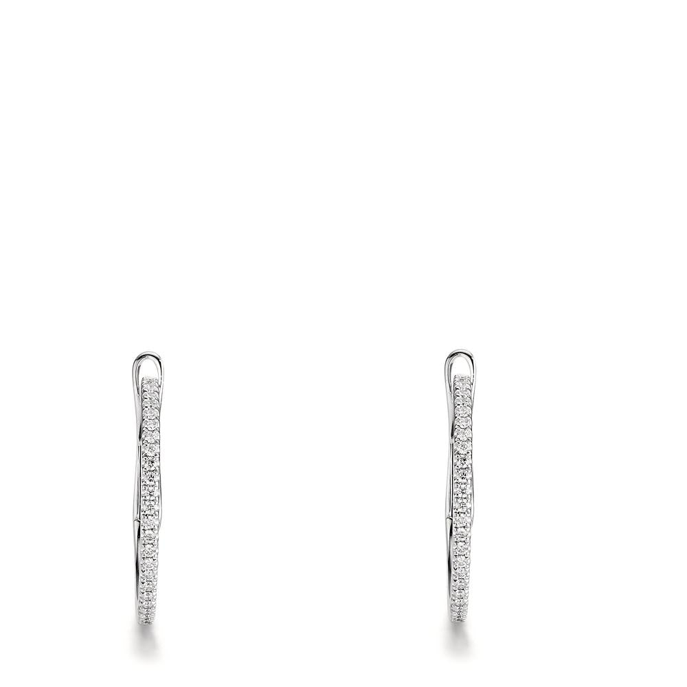 Click kreoler 750/18K hvidguld Diamant 0.185 ct, 50 Sten , w-si
