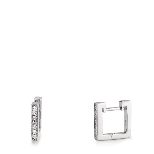 Click kreoler 750/18K hvidguld Diamant 0.13 ct, w-si