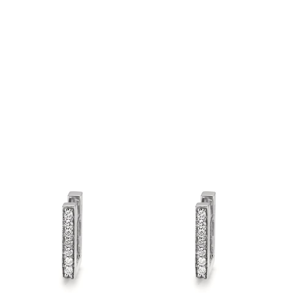 Click kreoler 750/18K hvidguld Diamant 0.13 ct, w-si
