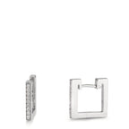 Click kreoler 750/18K hvidguld Diamant 0.16 ct, w-si