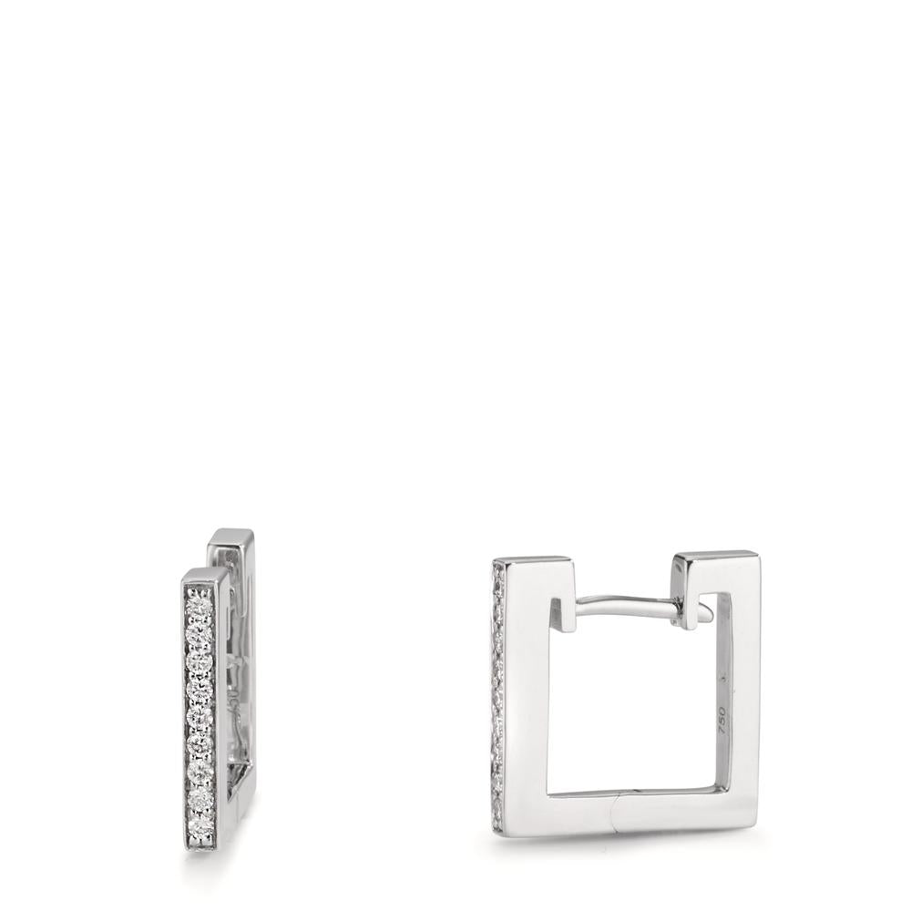 Click kreoler 750/18K hvidguld Diamant 0.16 ct, w-si