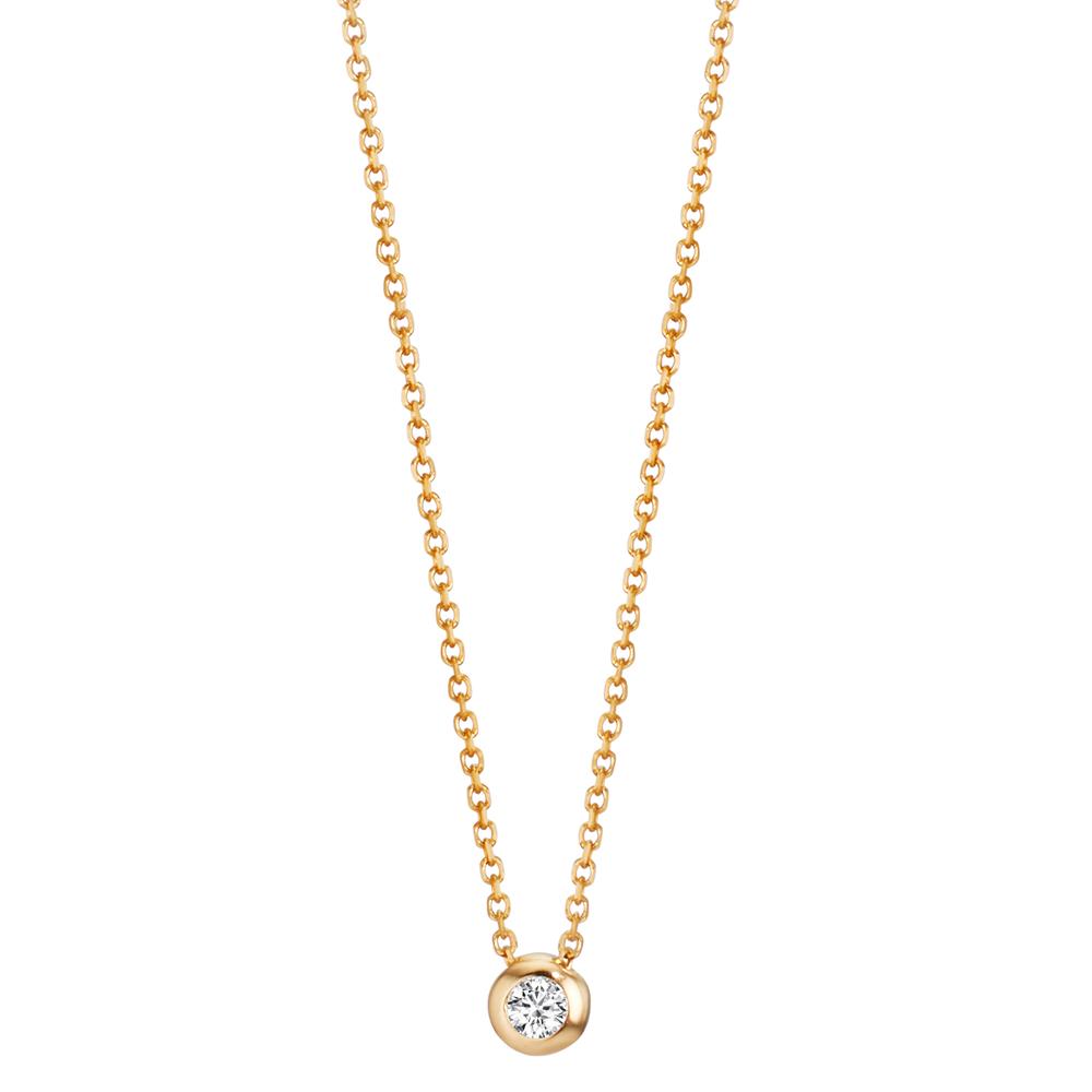 Collier 750/18K guld Diamant 0.03 ct, w-si 42-45 cm