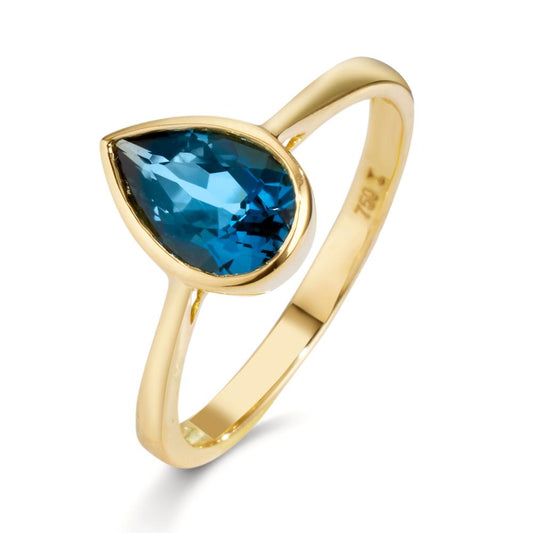 Ringe 750/18K guld London Blue Topaz