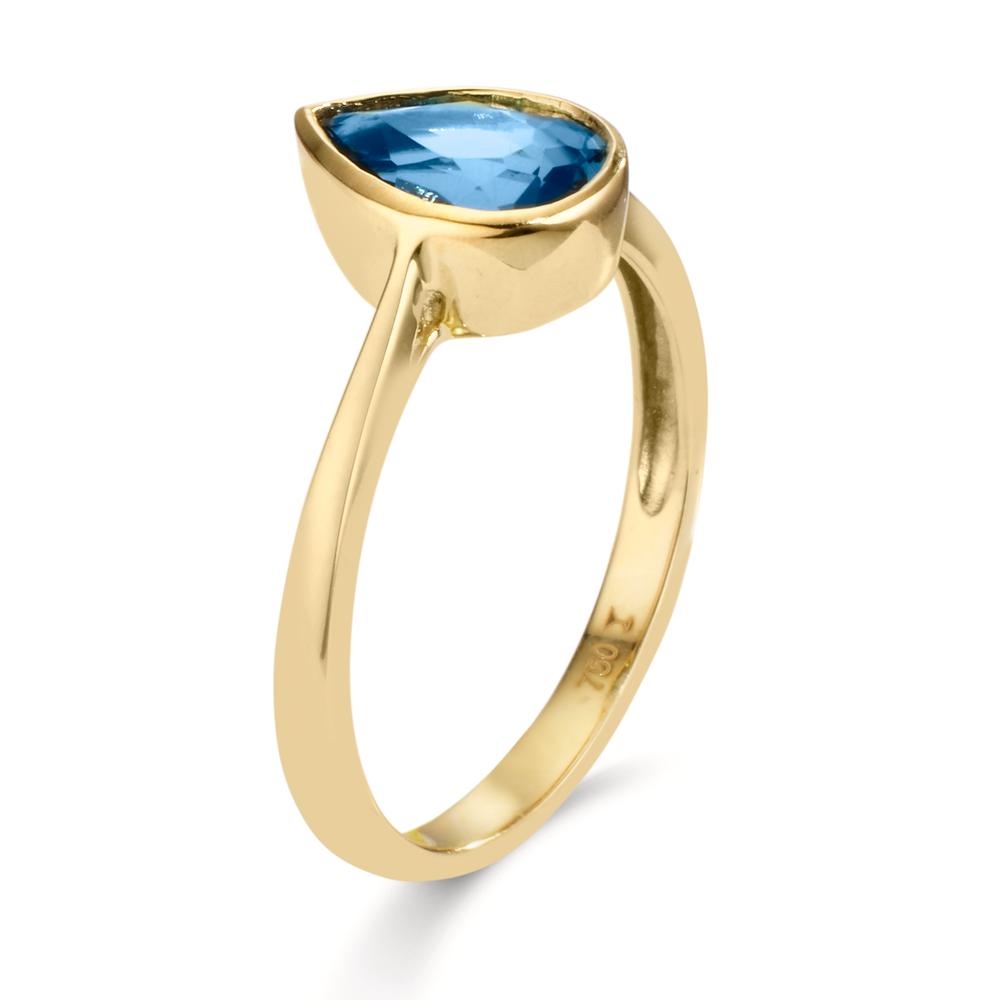 Ringe 750/18K guld London Blue Topaz