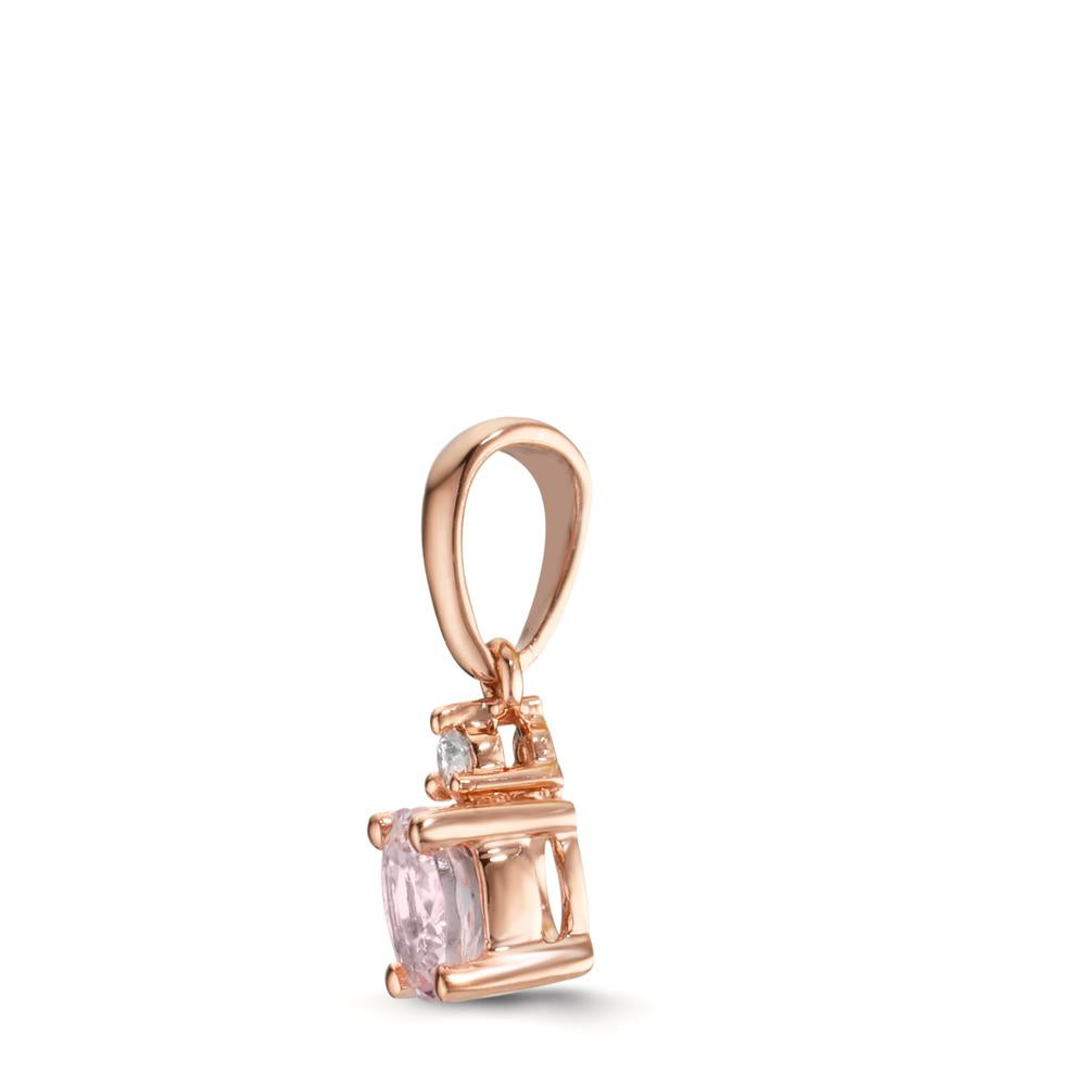 Vedhæng 750/18K rødguld Morganit lyserød, Diamant 0.03 ct, w-si