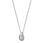 Collier Sølv Zirconia rhodineret 40-45 cm