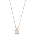 Collier Sølv Zirconia rose forgyldt Perlemor 40-45 cm