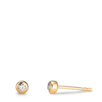 Ørestikker 375/9K guld Zirconia 2 Sten Ø3.5 mm