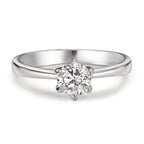Solitaire ring 750/18K hvidguld Diamond Lab dyrket 0.50 ct, w-si