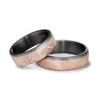 Partnerringe 999 tantal, 585/14K roseguld