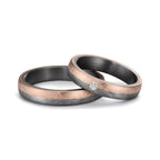 Partnerringe 999 tantal, 585/14K roseguld
