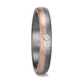Partnerringe 999 tantal, 585/14K roseguld Diamant 0.04 ct, w-si