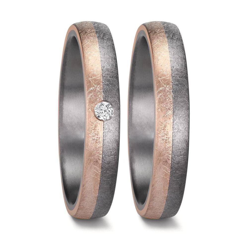 Partnerringe 999 tantal, 585/14K roseguld