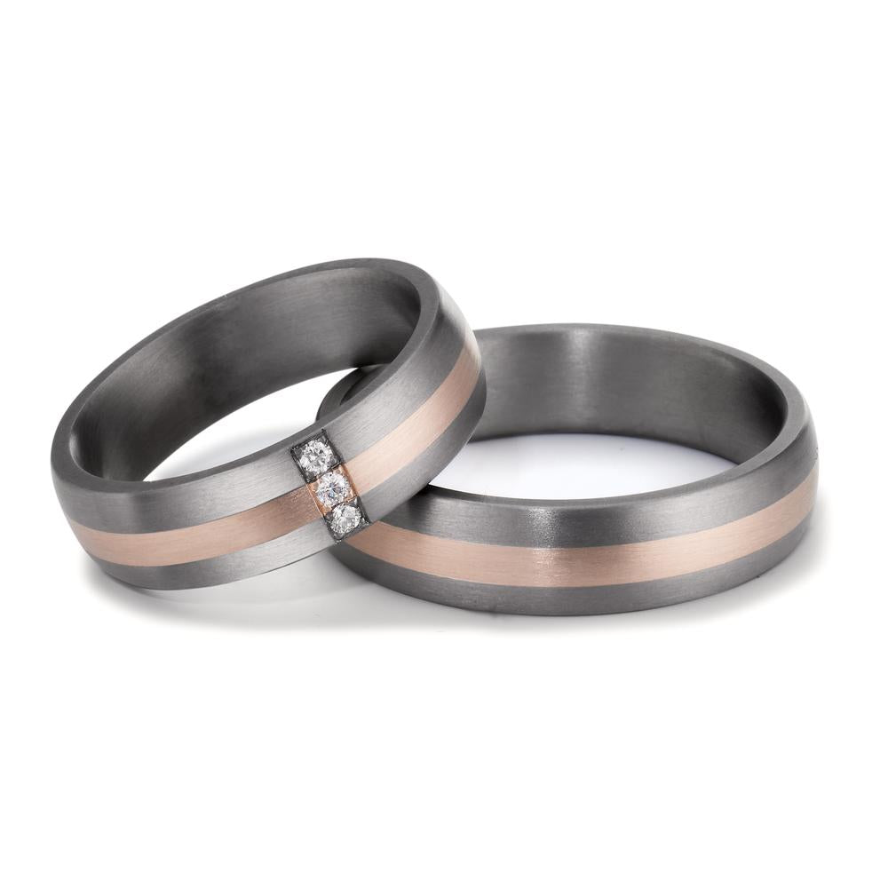 Partnerringe 999 tantal, 585/14K roseguld