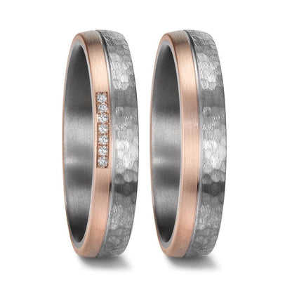 Partnerringe 999 tantal, 585/14K roseguld