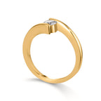 Ringe Sølv Zirconia gul forgyldt