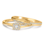 Ringe Sølv Zirconia forgyldt