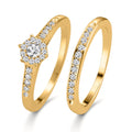 Ringe Sølv Zirconia forgyldt