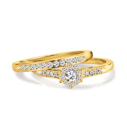 Ringe Sølv Zirconia forgyldt