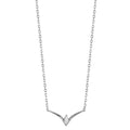 Collier Sølv Zirconia rhodineret 40-45 cm