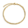Armbånd Sølv Zirconia forgyldt