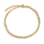 Armbånd Sølv Zirconia forgyldt